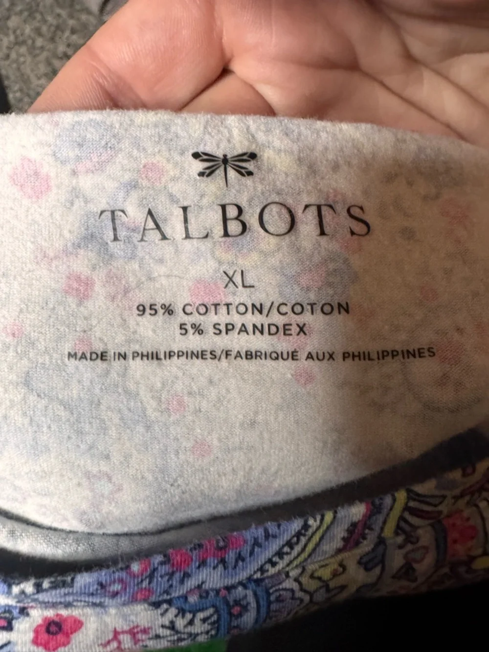 Talbots Multicolor Paisley Long Sleeve Top - Picture 3 of 3